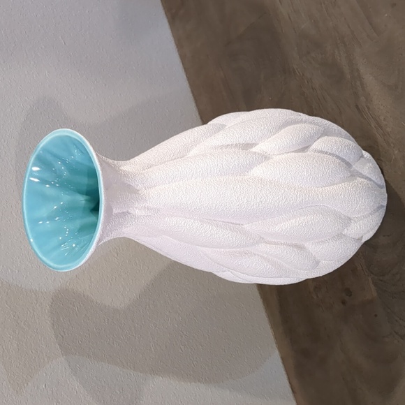 Royal Haeger ©️ 489 USA Weave Pattern Textured Tall Vase Art 14" - Picture 5 of 16